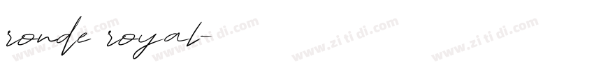 ronde royal字体转换